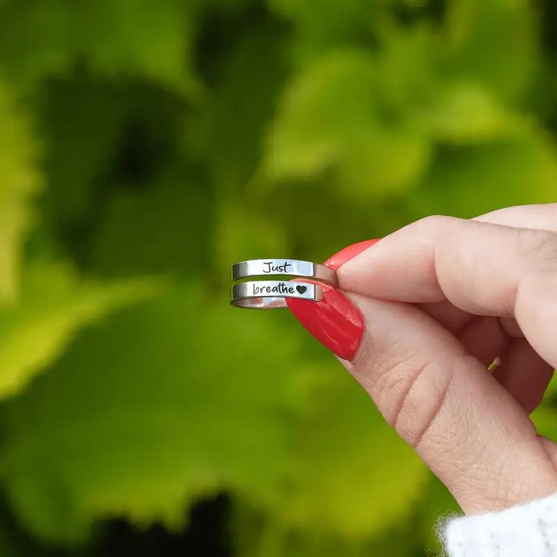 Silver Spiral Heart Ring